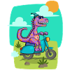 Dino Scooter Cool