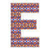 Monogram Letter E- geometric pattern
