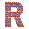Monogram Letter R- geometric pattern