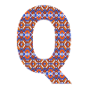 Monogram Letter Q- geometric pattern