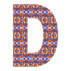 Monogram Letter D- geometric pattern