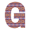 Monogram Letter G- geometric pattern