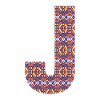 Monogram Letter J- geometric pattern
