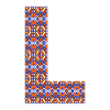 Monogram Letter L- geometric pattern