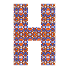Monogramm Buchstabe H - geometrisches Muster