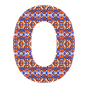 Monogram Letter O- geometric pattern