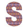 Monogram Letter S- geometric pattern