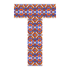 Monogram Letter T- geometric pattern