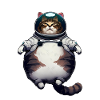 Fat Astronaut Cat