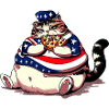 Fat American Pizza Cat