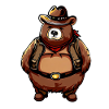 Fetter Cowboy Bär