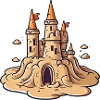 The orange sand castle