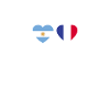 Argentine France Heartbeat Flag