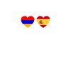 Armenia Spain Heartbeat Flag