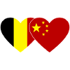 Belgium China Heart Flag