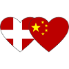 Denmark China Heart Flag