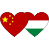 China Hungary Heart Flag