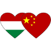 Hungary China Heart Flag