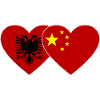 Albania China Heart Flag