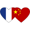 France China Heart Flag