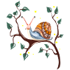 escargot sur branche
