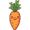Kawaii Carrot - Cute Vegetable Design
