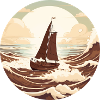 Sailing at sunset - chocolaty design