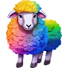 Sheep in Rainbow Coat-LGBT Pride