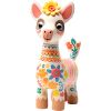 Süßes Lama mit Blümchen Deko
