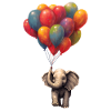 Eléphant avec ballon