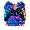 Neonfarben Graffiti Gaming Controller