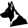 Schäferhund Kopf Silhouette