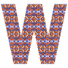 Monogram Letter W- geometric pattern