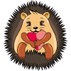 Hedgehog hugs the heart