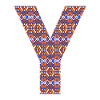 Monogram Letter Y- geometric pattern