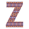 Monogram Letter Z- geometric pattern