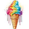 lbgtq Eis Regenbogenfarben