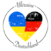Ukraine and Germany Heart Logo