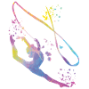 Gymnast with Band Rhythmic Gymnastics