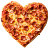 Heart Pepperoni Pizza Pattern