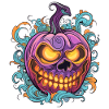 Halloween creepy pumpkin