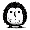 Cute kiwi bird drawing