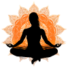 Yoga meditation with mandala