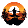Yoga in the sunset