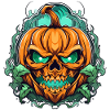 Halloween Pumpkin Skull