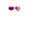 Armenien USA Herzschlag Flagge Armenisch