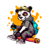 Rebellious panda bear