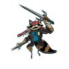 Samurai raccoon