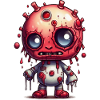 red cute monster