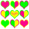 Neon Herzen Muster HeartBeat